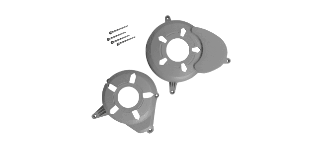 COMBO TAPA VOLANTE - TAPA CLUTCH PULSAR 180 - 220 GRIS